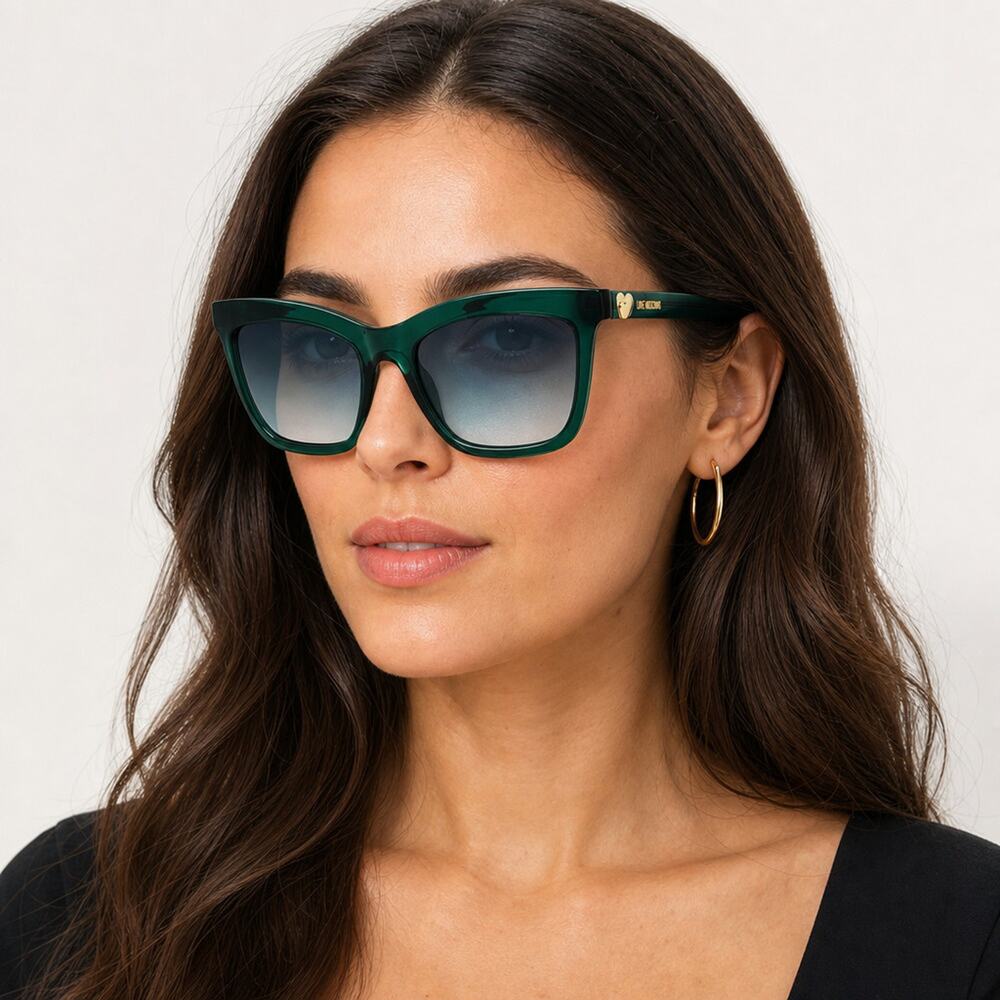 NEW Moschino Love MOL057/S 01EDEQ Green Sunglasses authentic